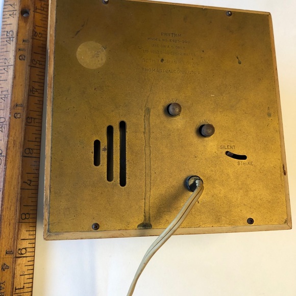 Vintage SETH THOMAS Working Square Rhythm clock - Picture 7 of 7